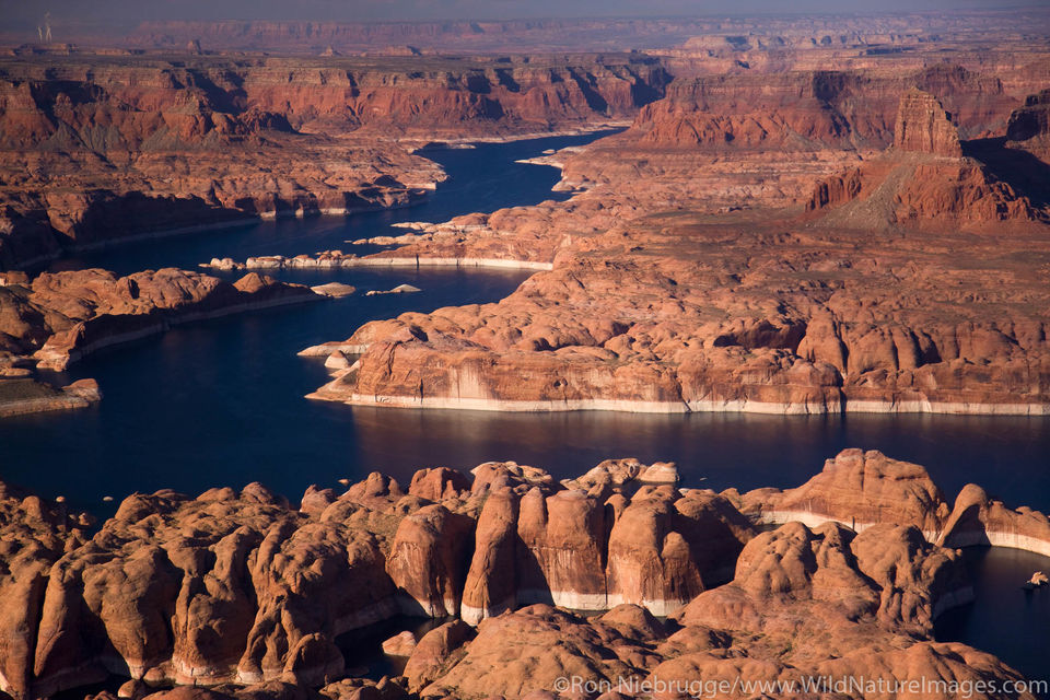 Aerial Lake Powell Lake Powell and the Glen Canyon National