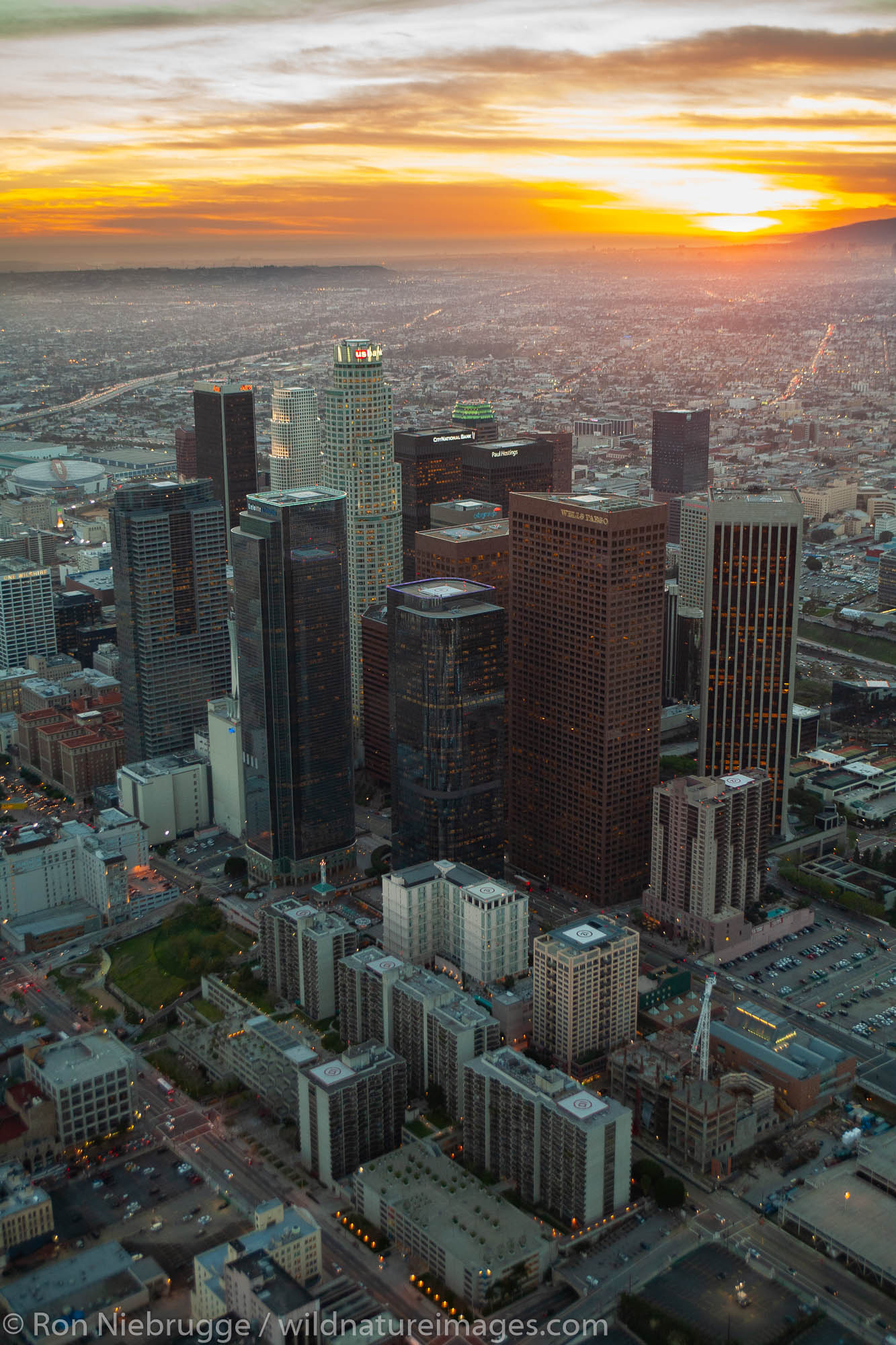 Downtown at sunset | Los Angeles, California. | Photos by Ron Niebrugge