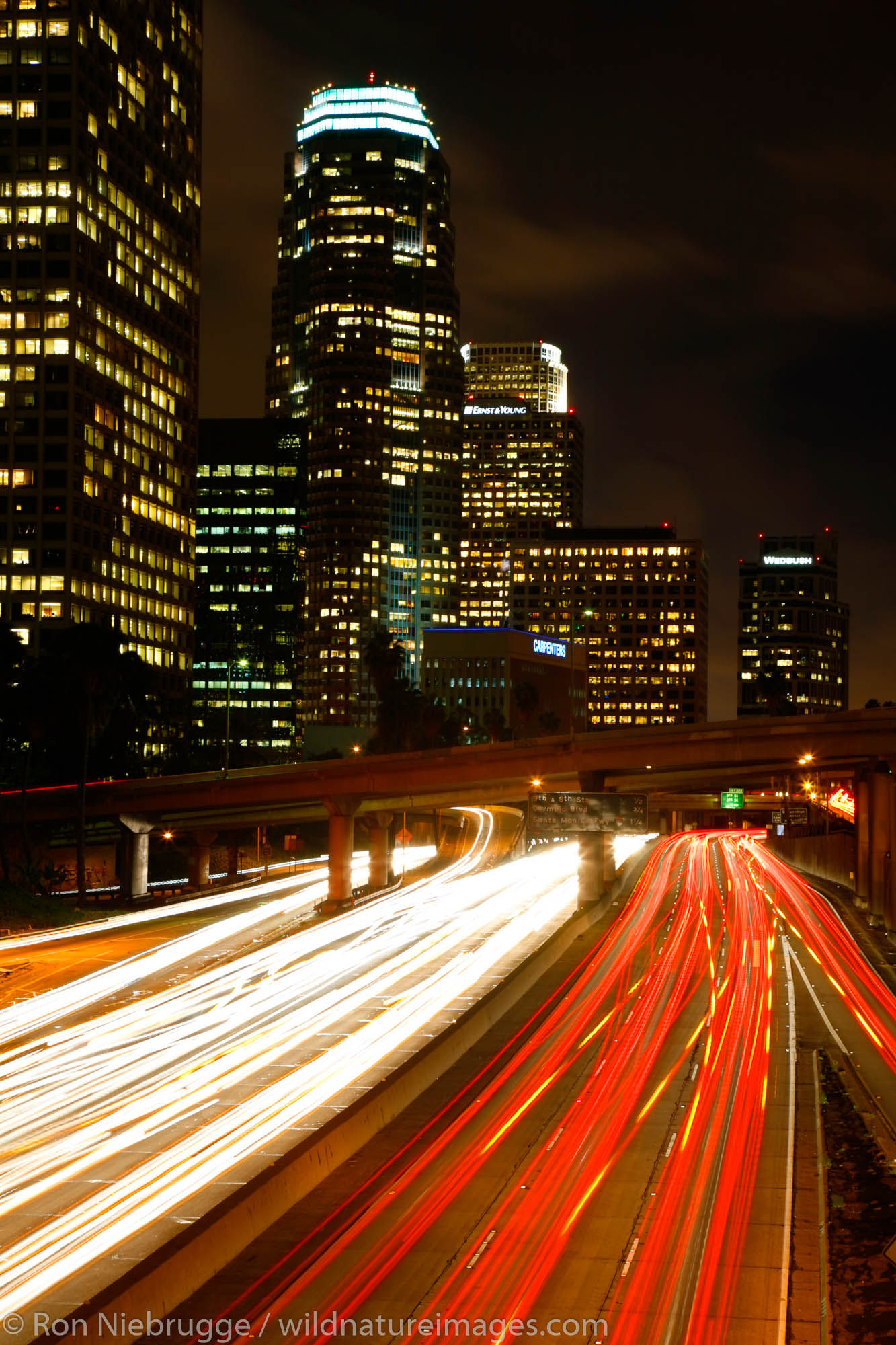 Downtown at night | Los Angeles, California. | Photos by Ron Niebrugge